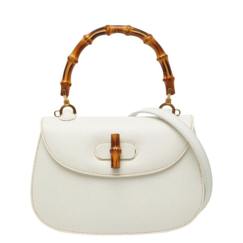 Gucci Bamboo Handbag 000 1014 0188 White